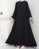 Spring And Autumn New Muslim Women's Clothing Pure Color Elegant Fashion Loose-Fitting Suit
