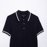 Spring 2025 New Knitted Shirt Round-Neck Solid Color Loose Set Female Design