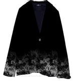 2025 Women's Suit Collar Button Pocket Fashion Floral Print A Buckle Small Suit