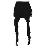 Fashion 2025 Summer New Women's Clothing Pure Hot Girl High Waist Irregular Design Short Skirt
