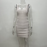 2025 Summer New Niche Knitted Sling Skirt Sexy Temperament Bag Hip Dress Dress Dress Woman