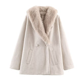 2025 Autumn Short Fur One Lamb Coat Coat + Vest Temperament Elegant