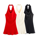 Z Women's Dress 2025S Summer New Fashion Simple Silk And Collar Dress 8741074