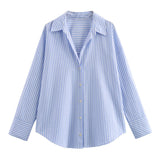 2025 Summer New Women's Cotton Loose Leisure Long-Sleeved Oxford Shirt Women