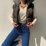 Women's Clothing 2025 New Women's Dress Color 9 Color Collar Vest Vest