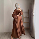 Spring And Autumn New Muslim Women's Clothing Pure Color Elegant Fashion Loose-Fitting Suit