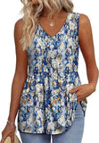 2025 New Women's Vest Flowing Lotus Leaf Side Top Women's Elegant Sleeveless V-Neck Doll Vest