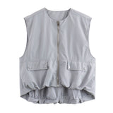 2025 Women's New Products Under The Wrinkled Vest Street Fashion Summer Loose Vest