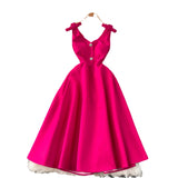 Light Luxury Banquet High-End Court Style Dress Temperament V Receive Waist Thin High-End Exquisite Dress
