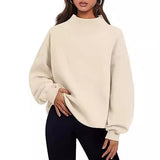 New Fashion Casual Velvet Dress Women's Thick Half-High Collar Loose Women's Clothing In Autumn And Winter 2025