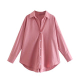 2025 Street Fashion New Women's Clothing City Autumn Multi-Color V-Neck Casual Shirt
