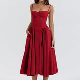 Women's French Elegant Retro Dopamine Wearing Sling Dress