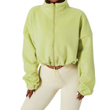 Ristling Loose Rope Zippered Sweater Fashion Hot Girl Dress Thick Sports Coat Peumen Autumn Winter