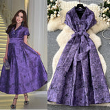 High-End Exquisite Dress Dress Women 2025 Summer Straps To Cover Short-Sleeved Grand Dress