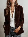 2025 Women's Women's Jacket Elegance Elegant Vintage Single-Drace Women's Jacket