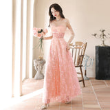 Three-Dimensional Flowers Shoulder Small Tail Dress Bridal Toast Banquet Fairy Fluffy Skirt Evening Dress Woman
