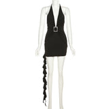 Spring 2025 Fashion Trend Women's New Sexy Hanging Neck Repair Body And Hip Dress