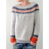 New Sweater Women's Wish Hot Selling Round Collar Color Loose Fashion Knitted Shirt
