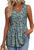 2025 New Women's Vest Flowing Lotus Leaf Side Top Women's Elegant Sleeveless V-Neck Doll Vest