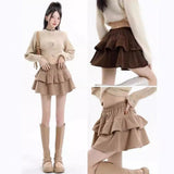Maillard Wicked Half-Dress Women's Autumn And Winter New Small Cake Skirt Anti-Bung Pong Skirt A Short Skirt