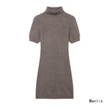 Ins Wind Autumn New Women's Temperament Simple Collar Short Solid Color Hair Coat