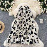 Chiffon Half-Dress Dress Woman Autumn 2025 New Shade Across The Flowing Large Umbrella Skirt Folded Flower A Word Half Skirt