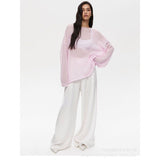 2025 Spring Summer Hollow Sweater Women In Wind Loose Knitted Long-Sleeved Cover Ice Cream Fashion