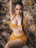Summer 2025 Women's Fashion Fashion Sexy Beads Hanging Half-Skirt Suit