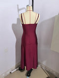 2025 Women's Suspension Open Fork Back Zipper Dressȹs