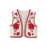 New Embroidered Open Tao 2025 Vest National Style Summer Multi-Color Vest Women's Clothing