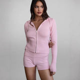 Spring Knitted Explosive Sweater High-Necked Hooded Long-Sleeved Loose Sweater Top Women's Clothing