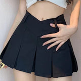 Slim Slim Slim High Waist Anti-Walking A-Word 100-Fold Skirt Skirt Skirt Lining Hottie