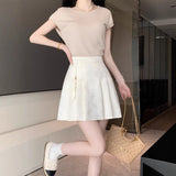 New Chinese A-Dress Skirt Women's Early Autumn Black Short Skirt New Bag Hip Skirt High Waist Thin 100-Fold Skirt Package Post