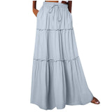 2025 Women's Summer New Wood Ear Layered Skirt High Waist Tight With Lotle Side Skirt
