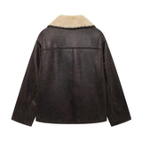 Women's 2025 Autumn And Winter New Street Fashion Fur Integrated Double-Sided Jacket