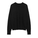 Women's New 2025 Casual Pure Color Long-Sleeved Soft Knitwear