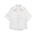 Z Summer 2025 New Women's Fashion Casual Linen-Blend Shirt 2187813