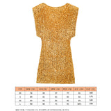 2025 Women's Beads Dress Dress Sleeveless Party With Cushioned Shoulder Mini Dress Y2K