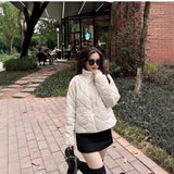 Autumn And Winter New Twill Quilt Cotton Jacket Jacket With Long Sleeves To Keep Warm