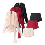 Temperament Lantern Dress Women's Spring New Short Skirt To Collect Irregular Lotus Leaf Edge Tie