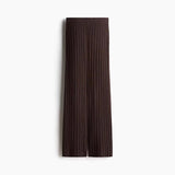 Knitted Suit Women's Two Sets Of 2025 Spring Women's Explosive Solid Color Thin Knitted Broad Leg Trousers Set