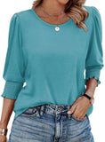 25 Color Women's Clothing 2025 Autumn Loose Leisure Printing Seven-Sleeve Round-Neck T-Shirt Top