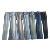 Mid-Rise Long Leisure New Autumn 2025 Wide-Legged Jeans Women's Clothing