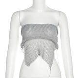 Spring 2025 Fashion Trend Women's New Breast-Wearing Body-Dectivable Knitting Small Vest