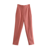 2025 Workplace Women's Display High Waist Waist Suit Trousers 38 Color Reduced Age And Ankle Pants