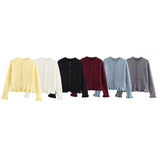 Women's Clothing 2025 Spring New Fashion Casual Temperament Folding Decorative Knit Coat