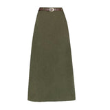 2025 New Autumn And Winter Port Style Retro Skirt Thicker Wicked Skirt Long Bag Hip Skirt Open Skirt