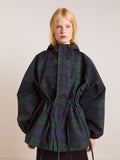Casual Set Color Collar Rope Waist Jacket Jacket 2025 Autumn Women's Clothing