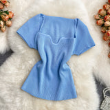 Summer Babes Style Short-Sleeved Design Sense Of Small Side Collar Machine Collar Collar Collar Collar Collar Collar Collar Collar Collar Collar Collar Collar Collar Collar Collar Collar Collar Collar Collar Collar Collar Collar Collar Collar