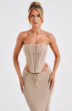 Spring And Summer Hot New Sexy Trend Bare Back Tsets Coat Ass Long Skirt Knitting Set